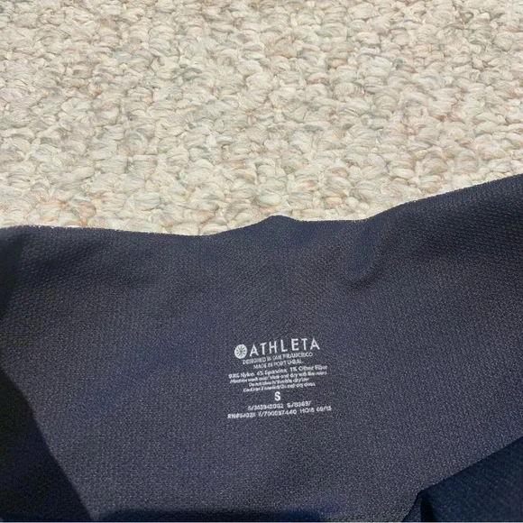 Athleta Lurex Twilight Tights Leggings Metallic Black - Picture 5 of 6